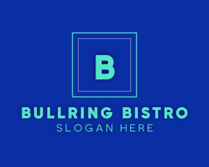 Neon Square Pub Bistro logo design