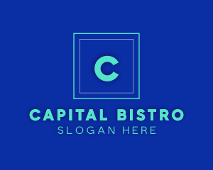 Neon Square Pub Bistro logo design