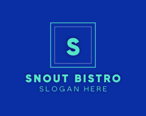 Neon Square Pub Bistro logo design