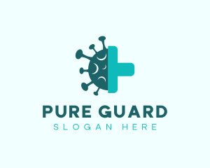 Anti Bacterial - Teal Virus Squeegee logo design