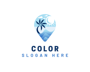 Tropical - Summer Beach Travel Location logo design