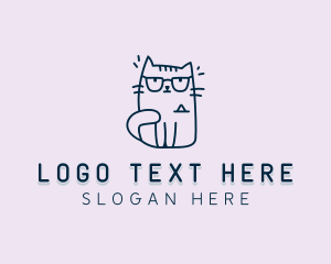 Cat - Cat Pet Cartoon logo design