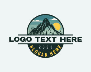 Trekking - Outdoor Mountain Adventure logo design