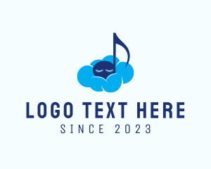 Musical Note - Sleeping Note Cloud logo design