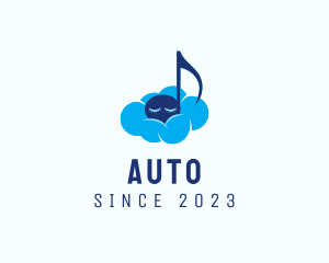 Music Business - Sleeping Note Cloud logo design