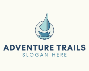 Marine Ocean Sailboat logo design