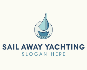 Marine Ocean Sailboat logo design