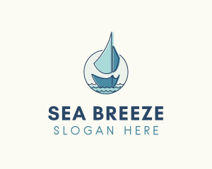 Marine Ocean Sailboat logo design