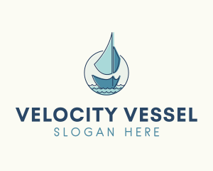 Speedboat - Marine Ocean Sailboat logo design