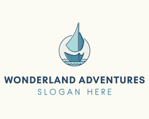 Marine Ocean Sailboat logo design