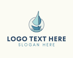 Ocean - Marine Ocean Sailboat logo design