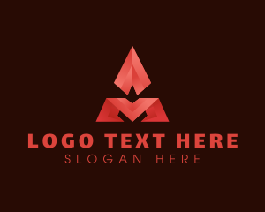 Triangle - Arrow Digital Professional Letter A logo design