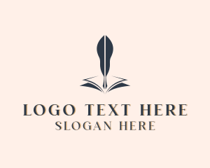Author - Quill Pen Book Publisher logo design