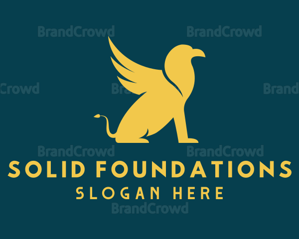 Gold Griffin Creature Logo