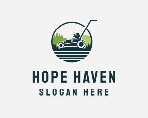 Lawn Care - Lawn Mower Field logo design