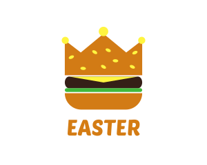 Hamburger Food Crown logo design