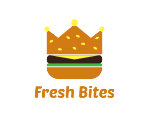 Deli - Hamburger Food Crown logo design