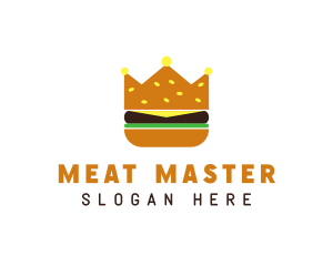 Hamburger Food Crown logo design