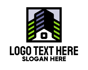 Leasing - Modern Construction Company logo design