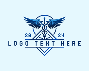Therapist - Medical Wing Caduceus logo design