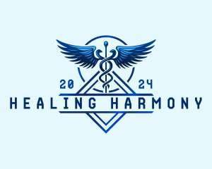 Homeopathy - Medical Wing Caduceus logo design