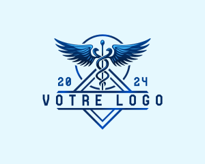Surgeon - Medical Wing Caduceus logo design