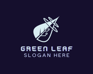 Biotech Research Leaf  logo design