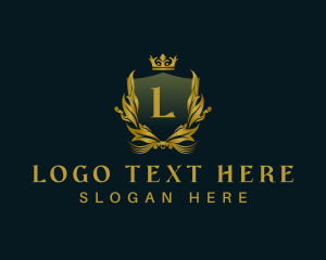 Wreath - Royal Crown Wreath logo design