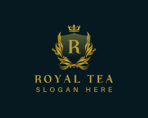 Royal Crown Wreath  logo design