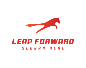 Leap - Wild Fox Animal logo design