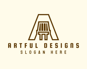 Letter A Chair logo design