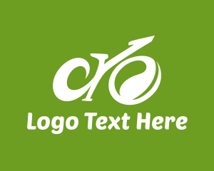 Green Leaf - Abstract Eco Bike logo design