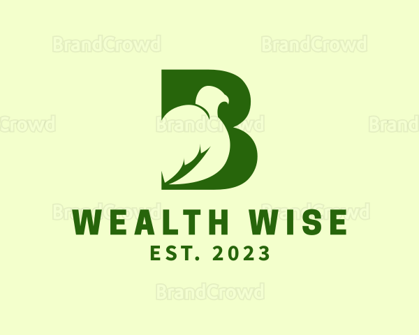 Green Bird Letter B Logo