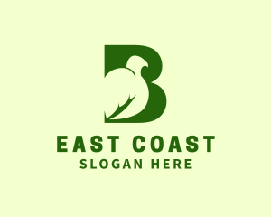 Green Bird Letter B Logo