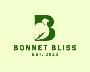 Green Bird Letter B logo design