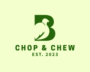 Hawk - Green Bird Letter B logo design