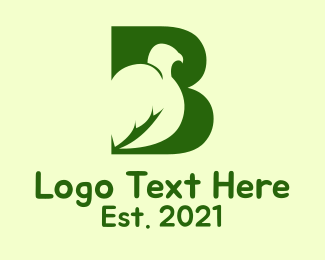 Green Bird Letter B Logo