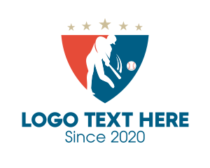 Baseball Tournament Shield Logo