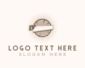 Lumber - Wood Lumber Saw logo design