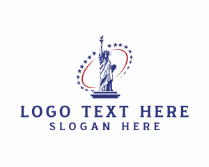 Statue of Liberty USA logo design