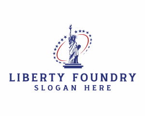 Statue of Liberty USA logo design