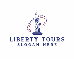 Statue of Liberty USA logo design