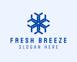 Breeze - Holiday Breeze Snowflake logo design