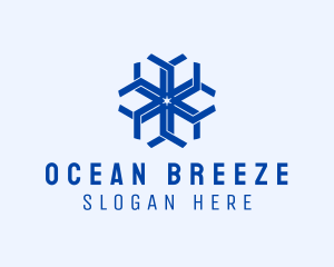 Holiday Breeze Snowflake logo design