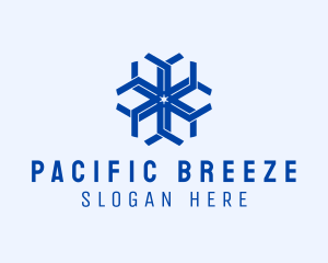 Holiday Breeze Snowflake logo design