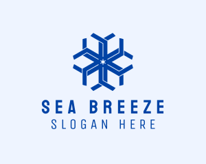 Holiday Breeze Snowflake logo design