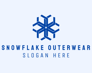 Holiday Breeze Snowflake logo design