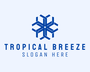 Holiday Breeze Snowflake logo design