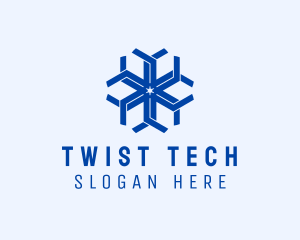 Twist - Holiday Breeze Snowflake logo design