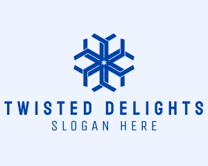 Holiday Breeze Snowflake logo design